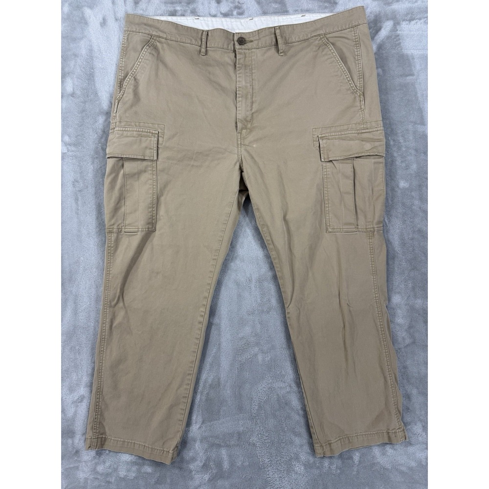 Levis 541 Cargo Pants Mens 44x30 Beige Tan Khaki Stretch Athletic Taper Twill
